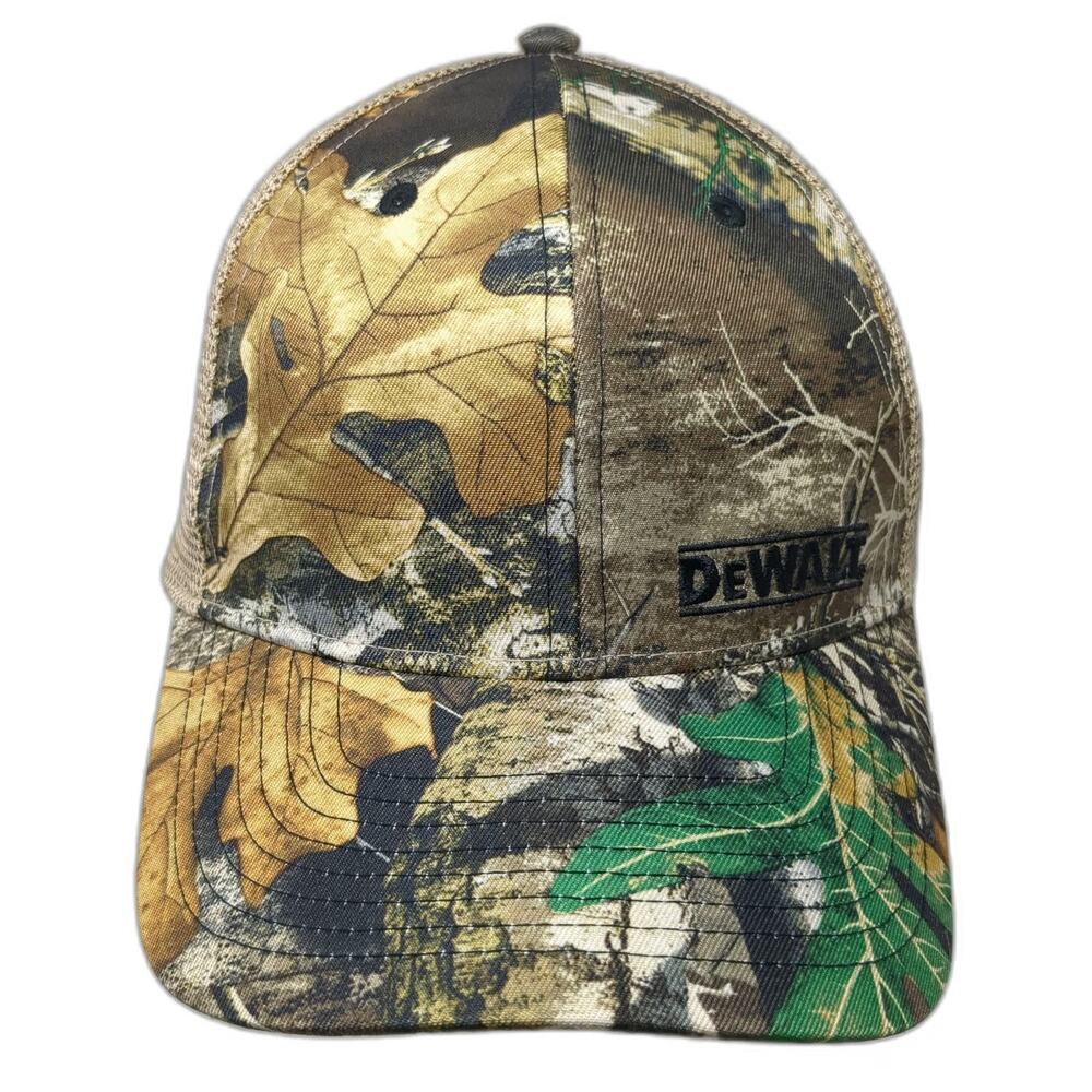 DeWalt Trucker Hat Brown One Size Camo Mesh Snapback Guaranteed Tough Foliage